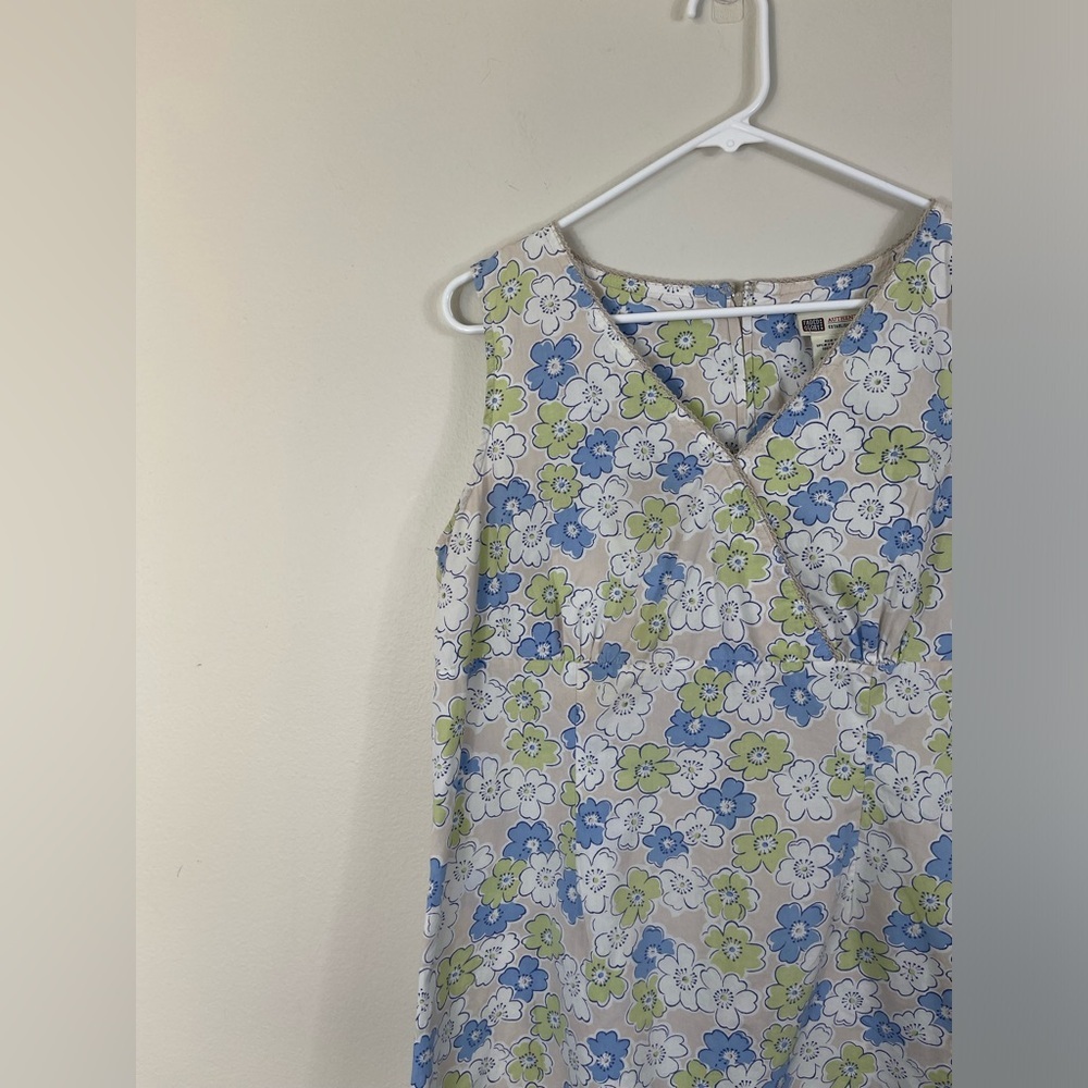 Faded Glory Authentic 1972 Vintage Floral Sleeveless Dress Cotton Size 14 - Picture 2 of 14